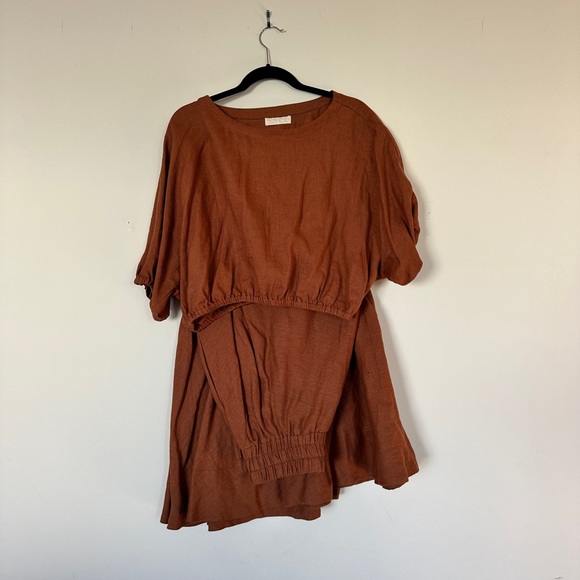 Suzie Kondi Linen Safari Top/Kyria Skirt *Set* M/L *Rust* 🟫🟧 - Picture 5 of 10